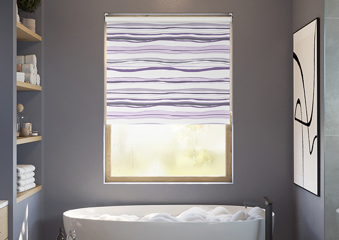 Seaside Waves, Purple - Twist&Fit Roller Blind - Image 3